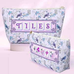 Mahjong Tile Storage Bag Mahjong Accessories Organizer Small Pouch Mahj Travel Case Game Night Tote Gift Idea Mahjong Player Mahj Host Gift