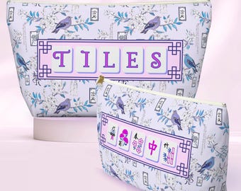 Mahjong Tile Storage Bag Mahjong Accessories Organizer Small Pouch Mahj Travel Case Game Night Tote Gift Idea Mahjong Player Mahj Host Gift