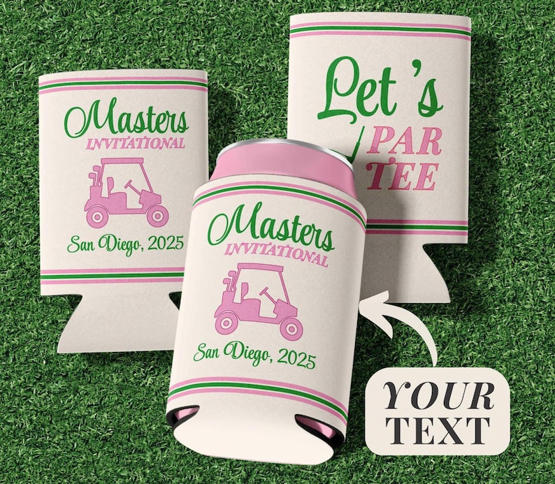Golf Can Cooler Custom Masters Party Favor