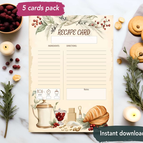 Editable Recipe Book Etsy