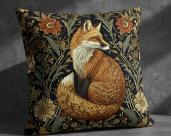 William Morris Throw Pillow Cover Morris Art Cushion Cover Fox Pillow Case Ancient Decorative Pillow Morris Inspired INSERT NOT INCLUDED