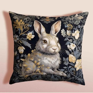 William Morris Throw Pillow Cover Morris Art Cushion Cover Rabbit Pillow Case Ancient Decorative Pillow Morris Inspired INSERT NOT INCLUDED