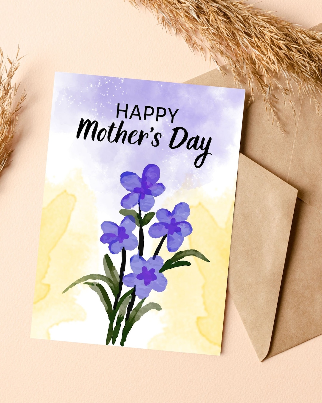 Printable Downloadable Happy Mother's Day Card Digital - Etsy