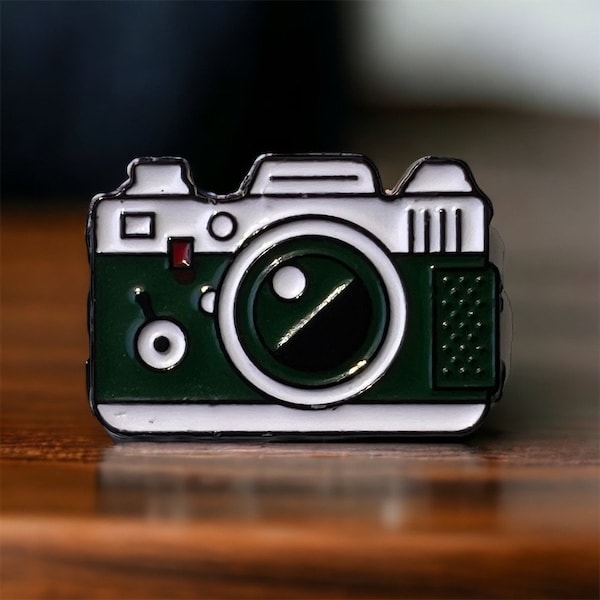 Vintage Camera Pin - Capture Life's Moments: Unisex, Women's, Men's, Children's