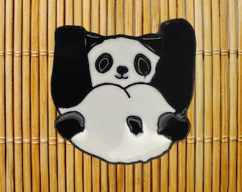 Playful Bending Panda Pin - Unisex, Women's, Men's, Children's