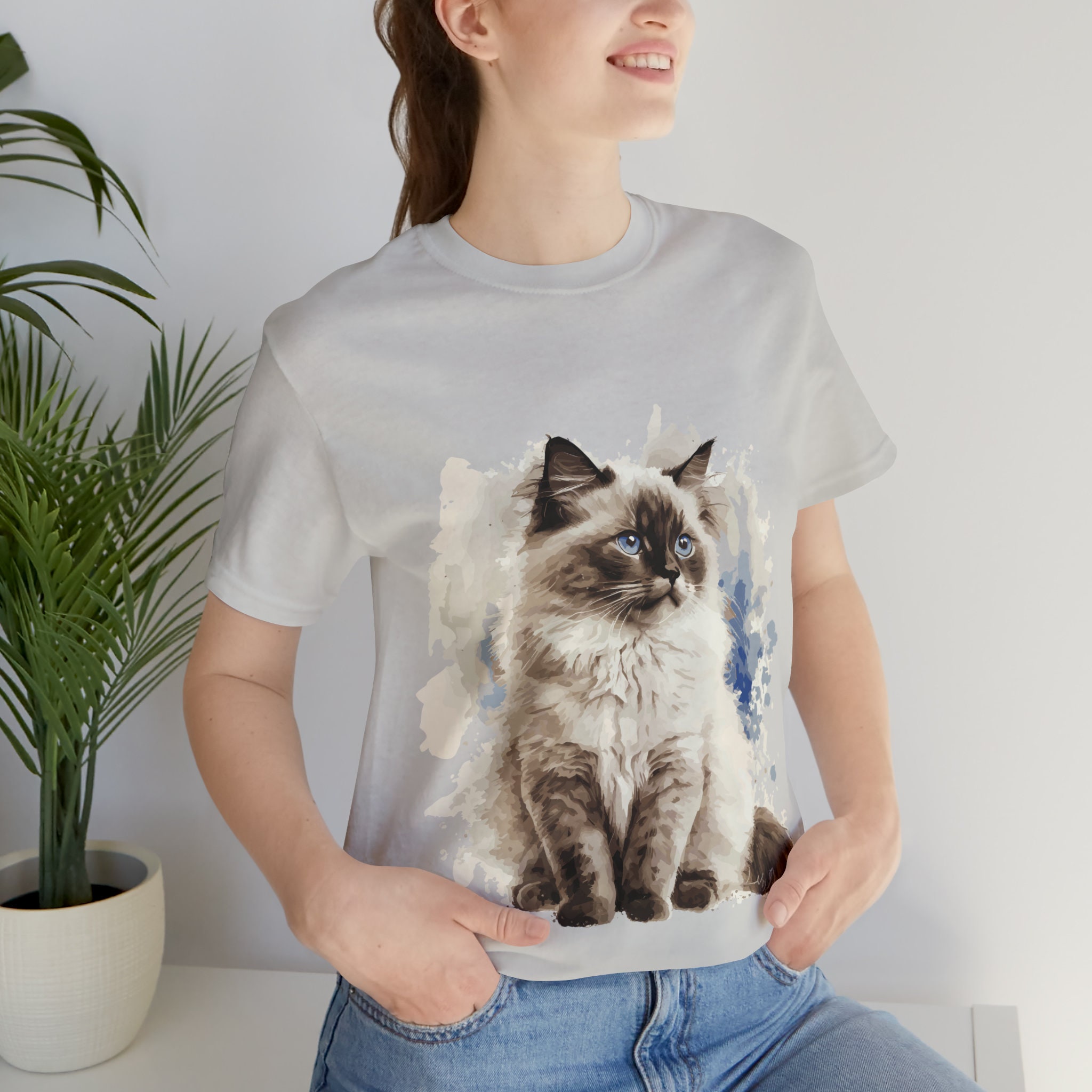 Cat Raglan Knit T-shirt