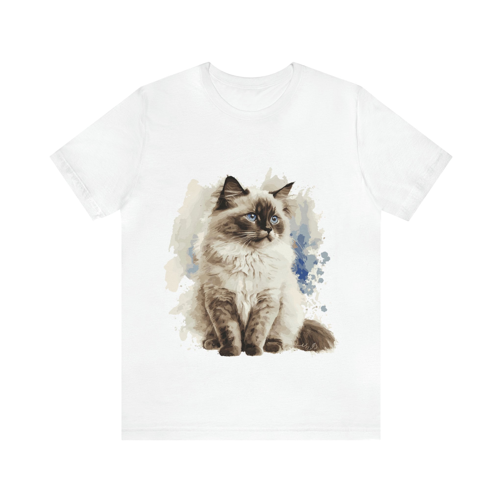 Ragdoll Cat T Shirt in Watercolour for Cat Mom Ragdoll Kitten Gift Tee ...