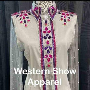 Western Custom Shirt , Showmanship, Horsemanship, Western Pleasure Show Shirt & Women Rail Shirt.