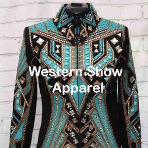 Western Showmanship Jacket, Horsemanship Jacket, Western Pleasure Jacket Women Rail Jacket.