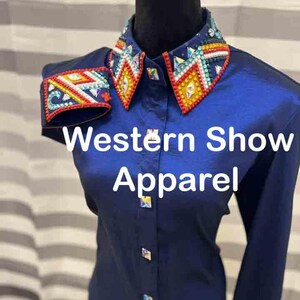 Western Custom Shirt , Showmanship, Horsemanship, Western Pleasure Show Shirt & Women Rail Shirt.