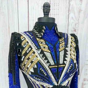 Bolero with shirtWestern Custom Rodeo Queen Jacket, Showmanship, Horsemanship , Western Pleasure Show Shirt & Women Rail Jacket.
