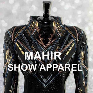 Black Showmanship Jacket, Rhinestone Western Pleasure, Women's Rail Jacket M-50 image 1