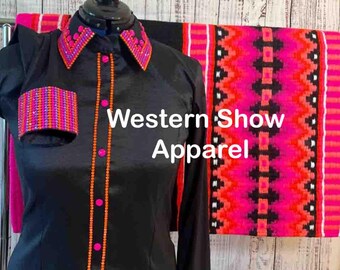 Show Shirt with Matching SaddlePad Showmanship Shirt Horsemanship shirt with matching saddlepad