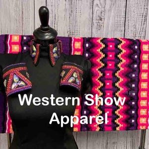 Western Custom Rodeo Queen Jacket, Showmanship, Horsemanship , Western Pleasure Show Shirt & Women Rail Jacket.