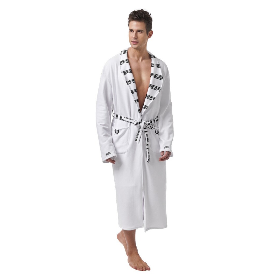 AD Luxury Men's Heavy Fleece Robe white Etsy