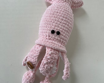 Peluche calamar en crochet