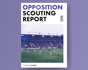 Modello di rapporto per scouting di football dell'opposizione - Rapporto scout professionale/avanzato