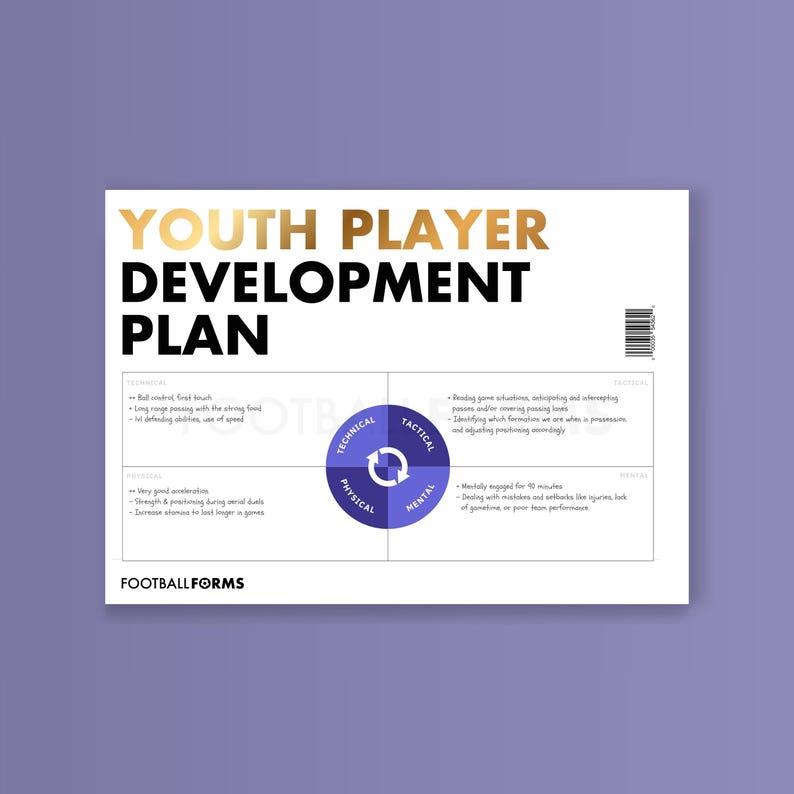 Youth Player Development Plan | Individual Football Coaching Template ...