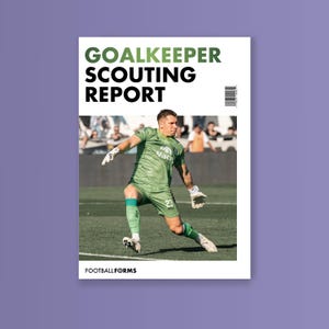 Goalkeeper Scout Report Template |  Advanced/Professional Scouting Report | Canva PDF