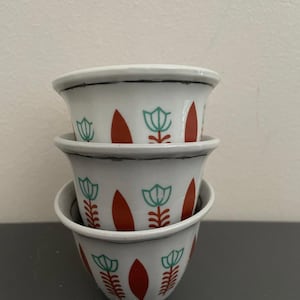 Traditional Lebanese coffee cups || Blue or red or green color || 50 ml || 3 pieces per order