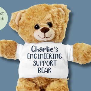 PERSONALIZED ENGINEERING SCHOOL Teddy Bear, Customized Engineer Major Degree Student Going Away To College Gift For Daughter Dorm Room Plush