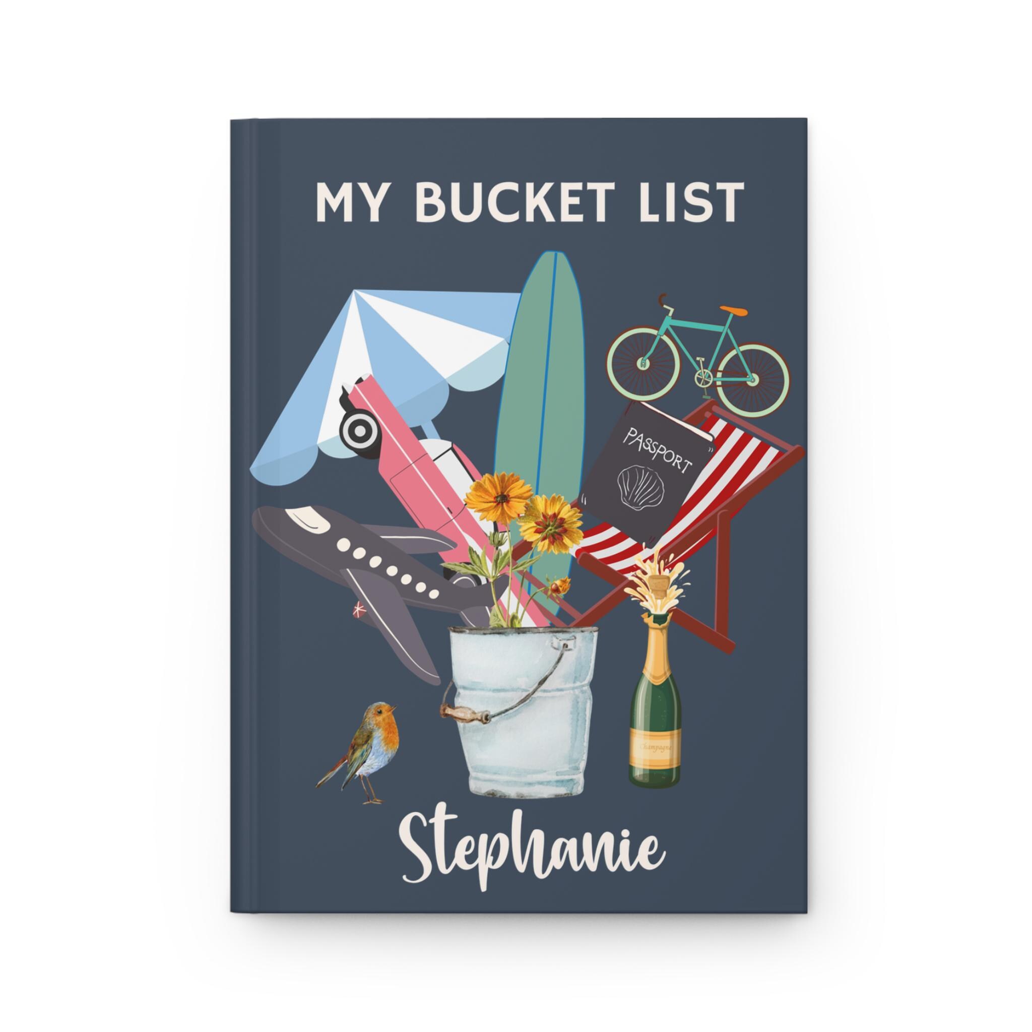 PERSONALIZED BUCKET LIST Book Journal Notebook, Custom Bucket List ...
