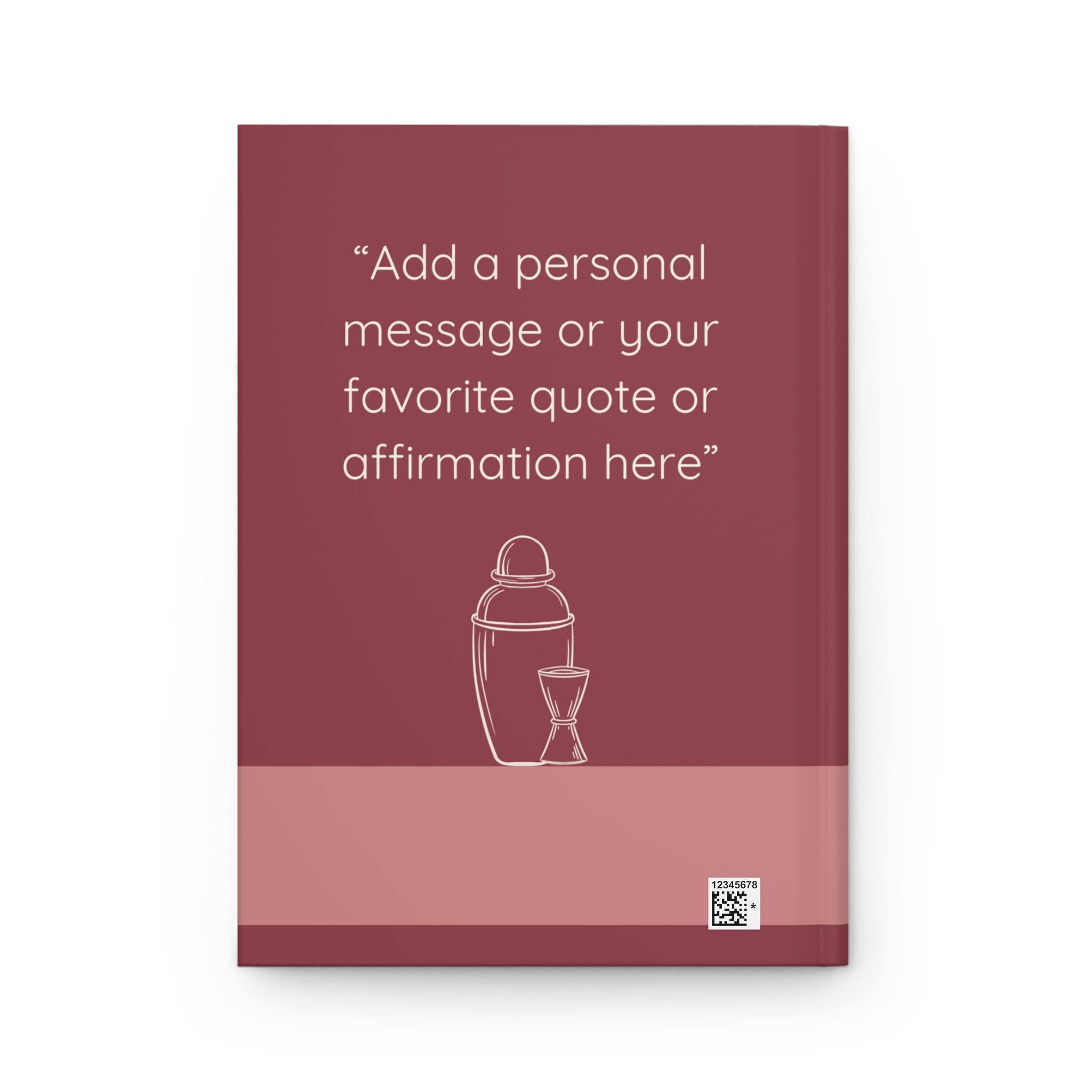 Bartender Notebook PERSONALIZED COCKTAIL RECIPE Book, Custom Cocktail Book, Mixologist ...