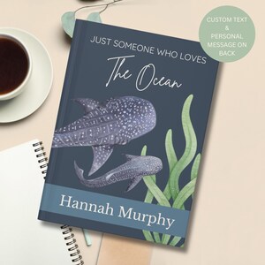 CUSTOM WHALE SHARK Notebook Journal, Personalized Marine Biology Graduation Gift, Marine Science Student Notes, Biologist, Oceanography