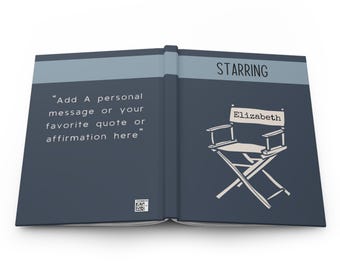 PERSONALIZED ACTING SCHOOL Journal Notebook, Customized Film Theater Actor Actress Graduation Drama Teacher Musical Starring Role, Lead Star