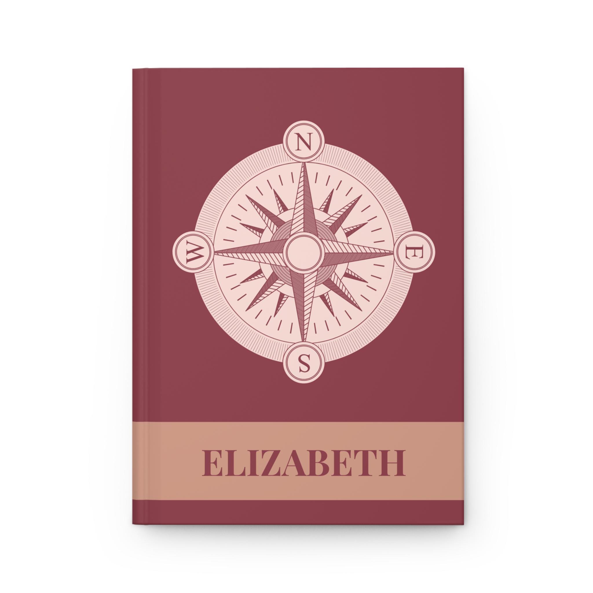 Personalized Compass Rose Journal Notebook, Custom Vintage Compass ...