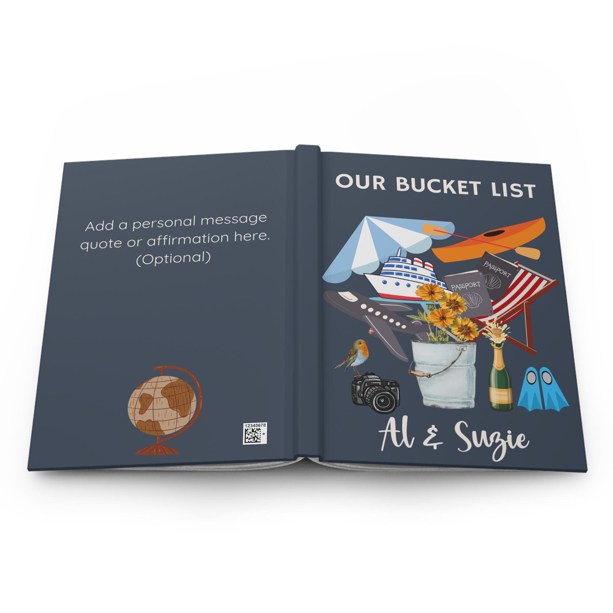 PERSONALIZED BUCKET LIST Book Journal Notebook, Custom Bucket List ...