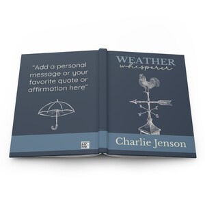 PERSONALIZED METEOROLOGIST GRADUATION Journal Notepad Meteorology Degree Climatology Student Weather Forecaster Vintage Barometer Anemometer