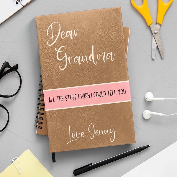 PERSONALIZED DEAR Grandma Notebook, Custom Letters To My Grandmother Journal, Loss Of Grandmother Memorial Journal, Loss Of Grandma Grief