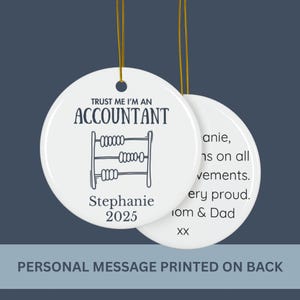 Accountant Ceramic Ornament, Personalized Funny Chartered Accounting Graduation Gift, CPA, College Student, Double-Sided Decoration