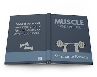 PERSONALIZED PERSONAL TRAINER Journal Notebook Custom bodybuilding logbook Fitness Instructor Gifts Coach Workout Funny Weight Lifting Gift