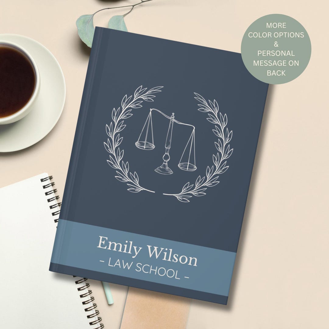 PERSONALIZED LAW STUDENT Journal Notebook, Custom Law School Book ...