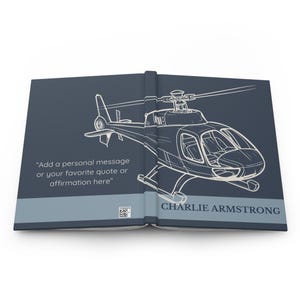 PERSONALIZED HELICOPTER PILOT School Journal Notebook, Helicopter Graduation Gift, First Solo Flight, 1st, Funny, Trainee  Logbook, Co-Pilot