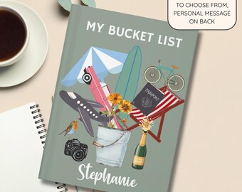 Personalized Bucket List Journal, Custom My or Our Bucket List, Travel and Adventure Notebook Gift