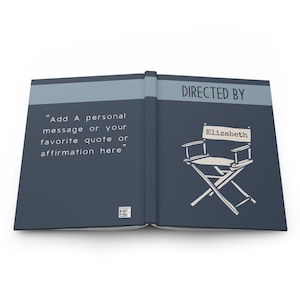 PERSONALIZED DIRECTOR Journal Notebook, Customized Film Movie Theater Drama Teacher Director Graduation Gift High School Musical, Music Play