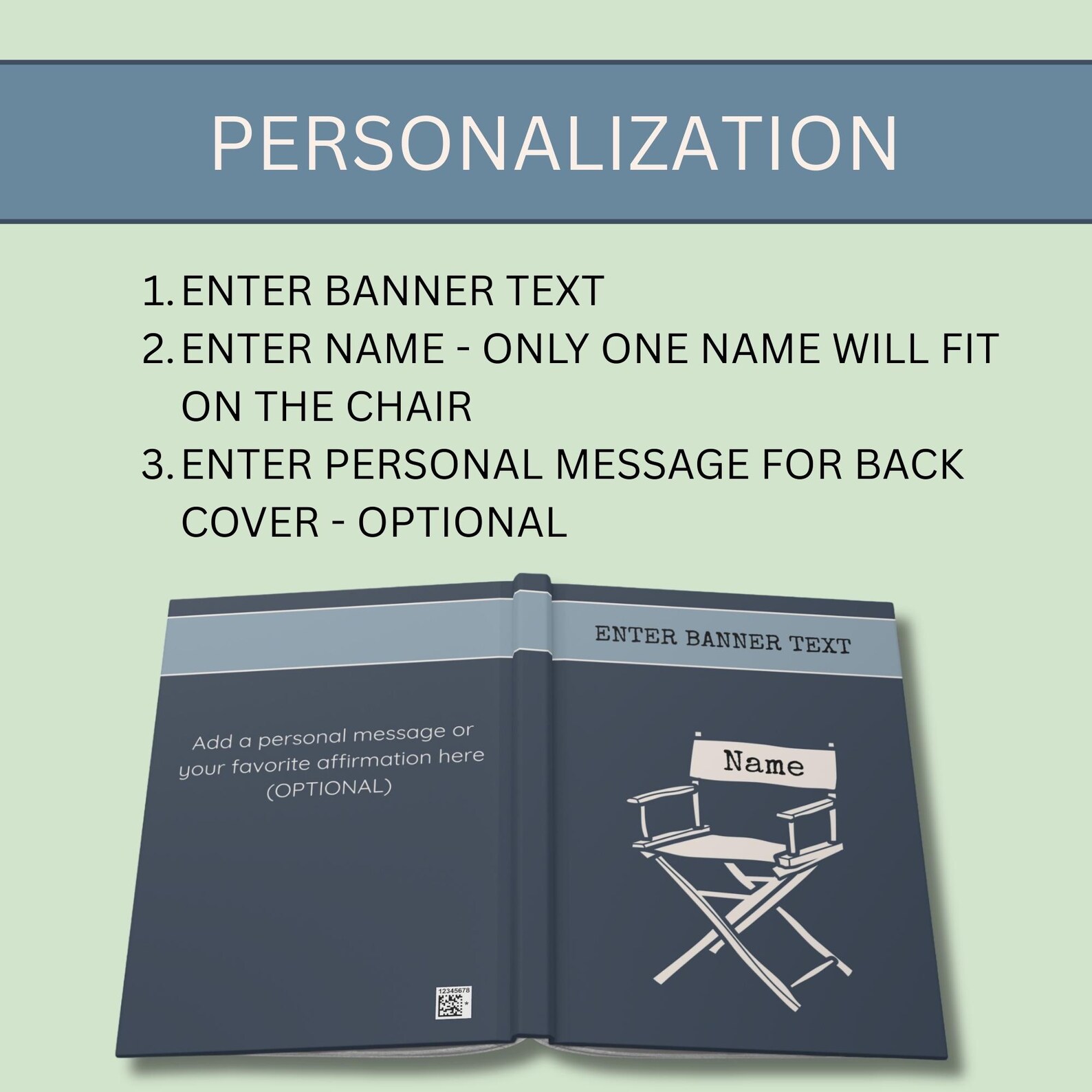 PERSONALIZED DIRECTOR Journal Notebook, Customized Film Movie Theater ...