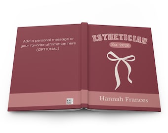 PERSONALIZED ESTHETICIAN IN Training Journal Notebook, Future Estie Gift, Custom Esthetician School Logbook, Beautician Graduation Name Book