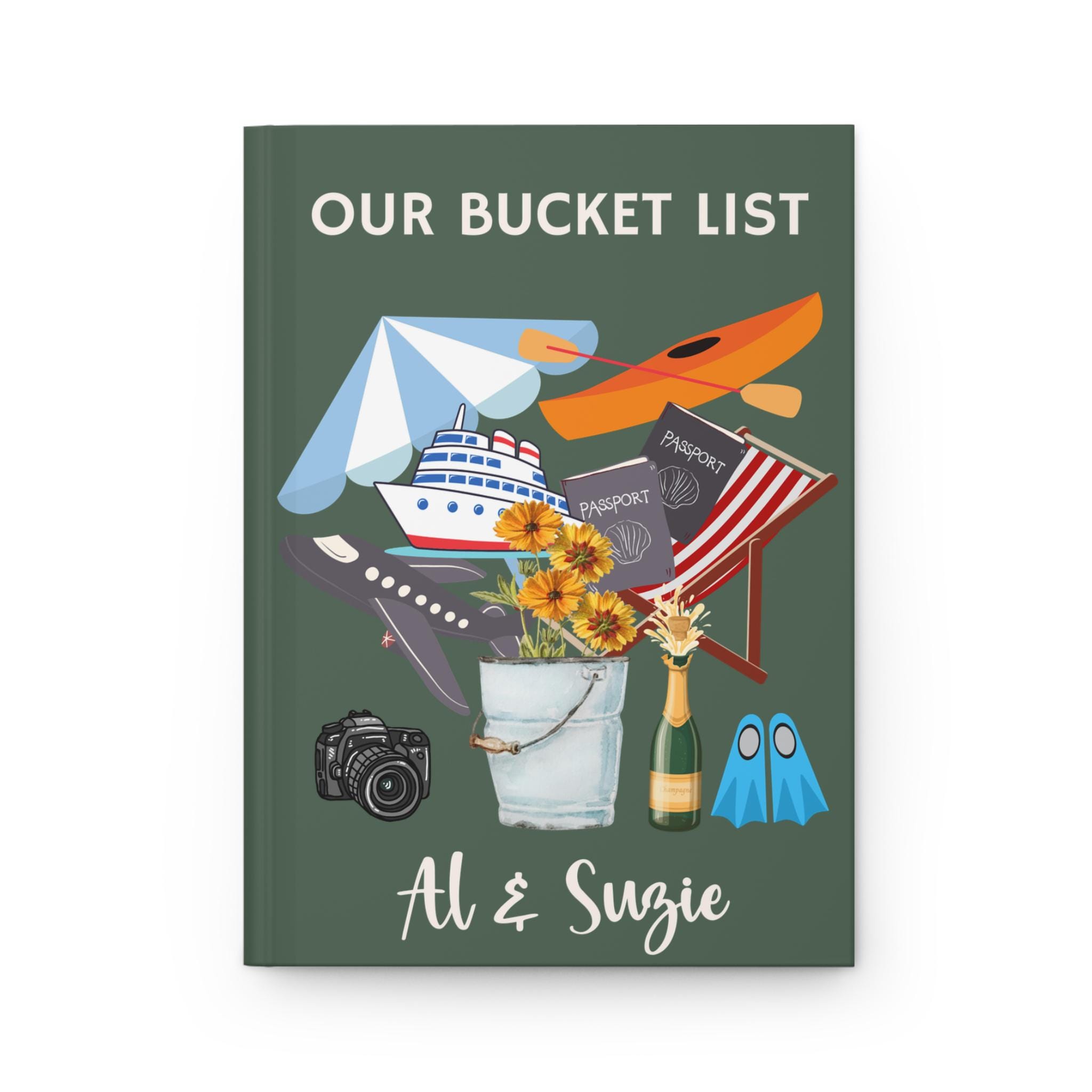 PERSONALIZED BUCKET LIST Book Journal Notebook, Custom Bucket List ...