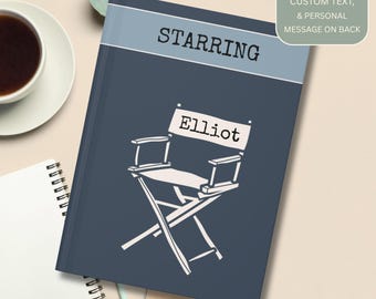PERSONALIZED ACTING SCHOOL Journal Notebook, Customized Film Theater Actor Actress Graduation Drama Teacher Musical Starring Role, Lead Star
