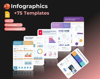 Más de 75 plantillas de infografías: PowerPoint y Google Slides en HD (descarga digital)