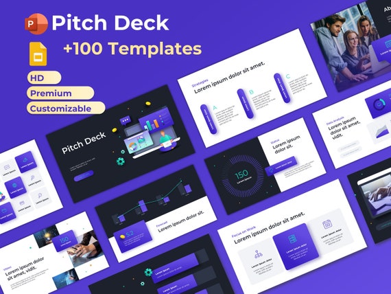 A +100 Pitch Deck Bundle. Pitch Deck - Powerpoint, Investor Pitch Deck, Startup Pitch Deck, PPT Design Template, PPT Pitch Deck, Slide Deck