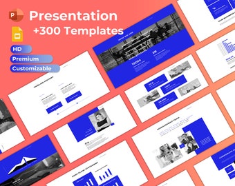 Paquete de más de 300 plantillas de presentación: PowerPoint HD y Google Slides (descarga digital)
