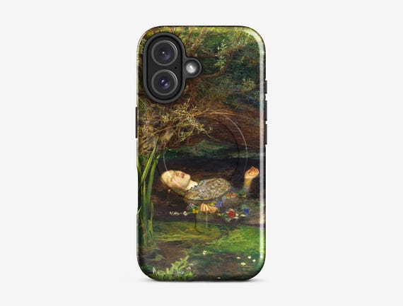Ophelia Painting Phone Case: John Everett Millais Art, Tough Dual-Layer Protection