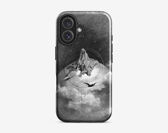 Gustave Dore phone case print, The raven, Tough Case Magsafe iPhone samsung, Ship from the UK/US/EU