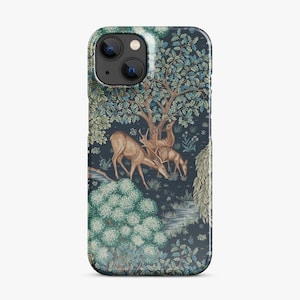 William Morris-telefoonhoesje, telefoonhoesje hert, de Art and Craft-beweging, iPhone-hoesje, Samsung-hoesje, schip vanuit het VK/VS/EU