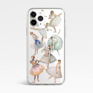 Edgar Degas phone case, Ballerina collage Clear Phone case, Ship from the UK/US/EU